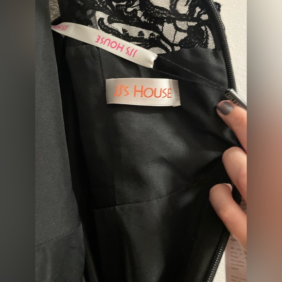 JJ's House Black Formal Dress with Beading! Only worn once. - Picture 9 of 14